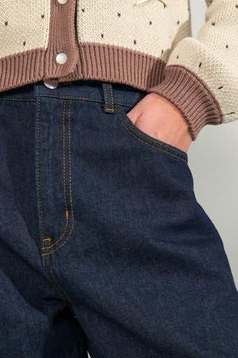 NuAmsterdam HR Barrel Jeans - Dark Blue Denim