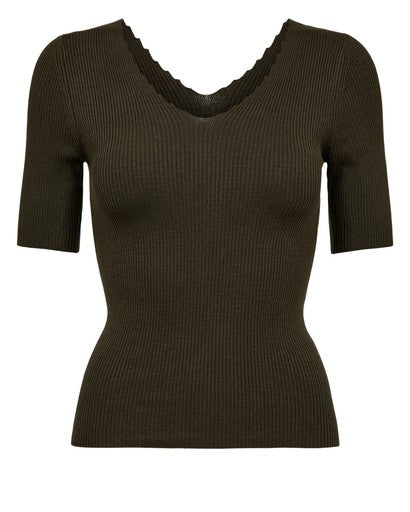 Nuayelet Cropped Pullover - Forest Night