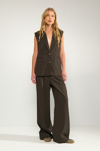 Nusonya Waistcoat Vest -  Black Coffee