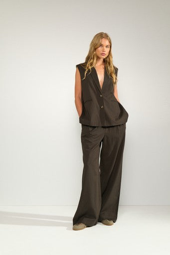 Nusonya Waistcoat Vest -  Black Coffee