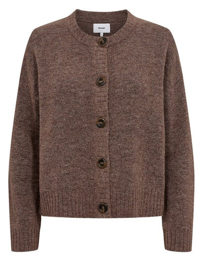 Nucarra Fuette Cardigan - Deep Taupe Melange