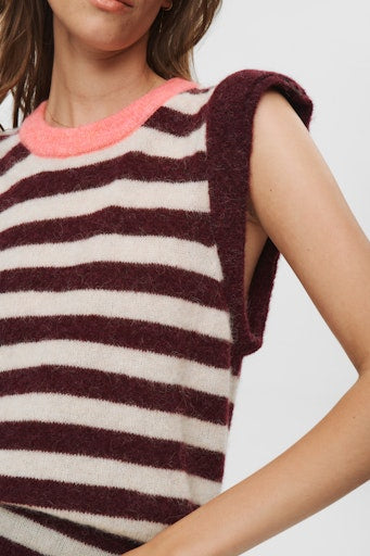 Nuciara Riette Stripe Vest - Winetasting