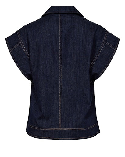 Nuchiku Waistcoat - Dark Blue Denim