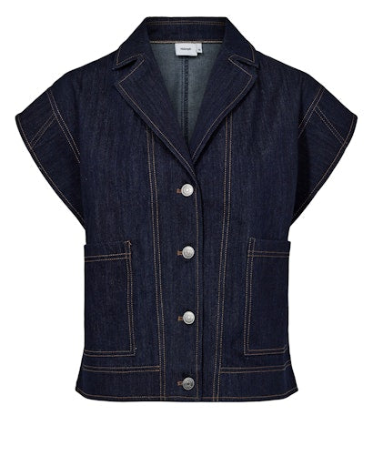 Nuchiku Waistcoat - Dark Blue Denim
