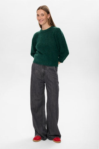 Nusuri Brushed Pullover - Rain Forest