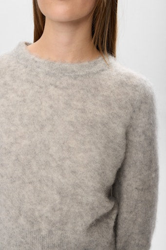 Nusuri Brushed Pullover - Light Grey Melange