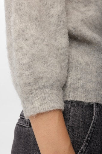 Nusuri Brushed Pullover - Light Grey Melange