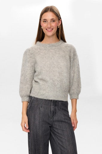 Nusuri Brushed Pullover - Light Grey Melange