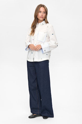 Nuchiro Boxy Shirt - Cloud Dancer