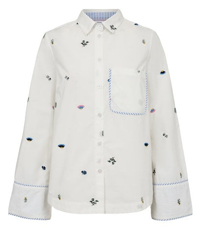 Nuchiro Boxy Shirt - Cloud Dancer