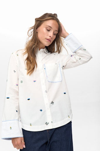 Nuchiro Boxy Shirt - Cloud Dancer