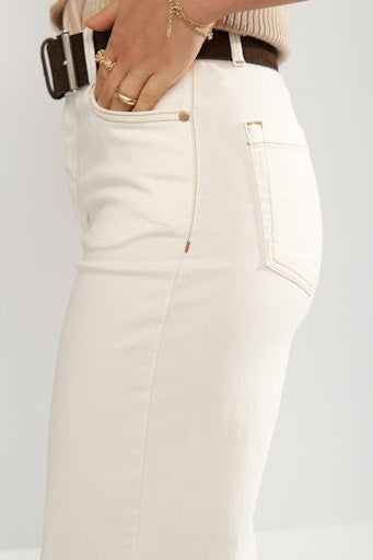 Nuparisan Cropped Twill Pants - Cloud Dancer