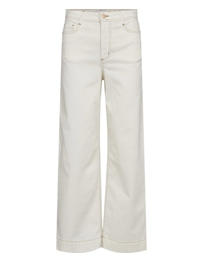 Nuparisan Cropped Twill Pants - Cloud Dancer