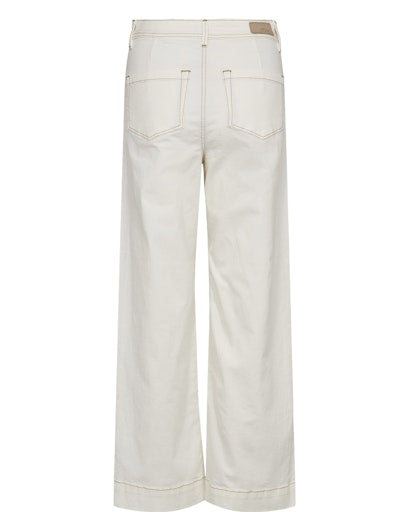 Nuparisan Cropped Twill Pants - Cloud Dancer
