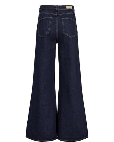 Nupisa HR Wide Jeans - Dark Blue Denim