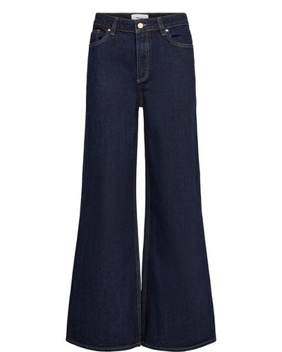 Nupisa HR Wide Jeans - Dark Blue Denim