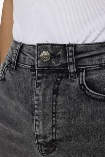 Nuparis HR Wide Jeans - Black Washed Denim
