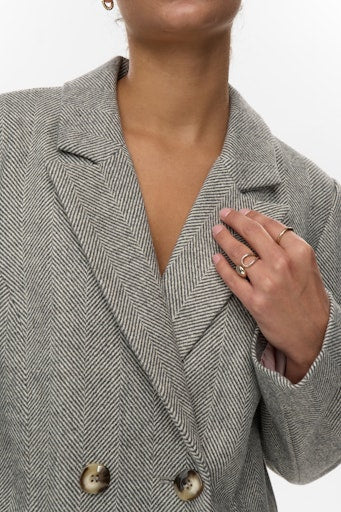 Nuraven Coat - Medium Grey Melange