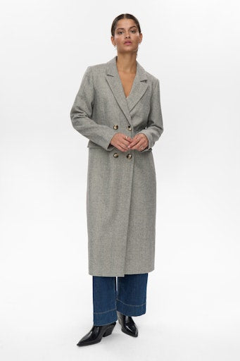 Nuraven Coat - Medium Grey Melange