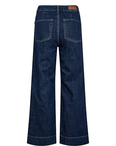 Nuparis Cropped Jeans - Dark Medium Blue Denim