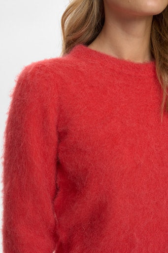 Nusuri Brushed Pullover - Fiery Red