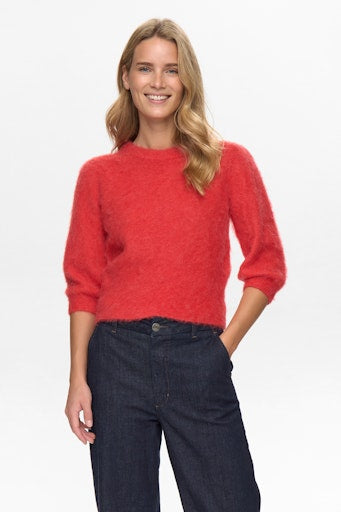 Nusuri Brushed Pullover - Fiery Red
