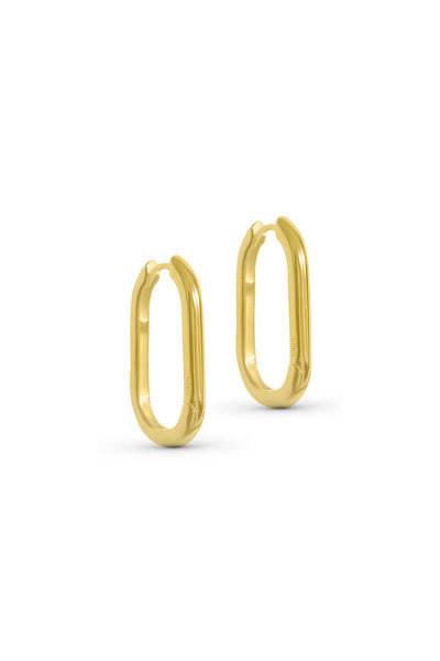 Olivia Oval Hoops - Gold Plating
