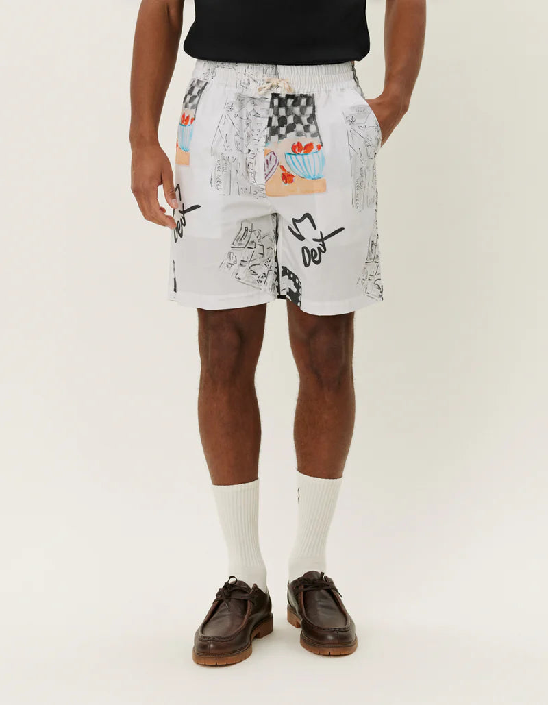 Otto AOP Shorts - Light Ivory