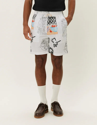 Otto AOP Shorts - Light Ivory