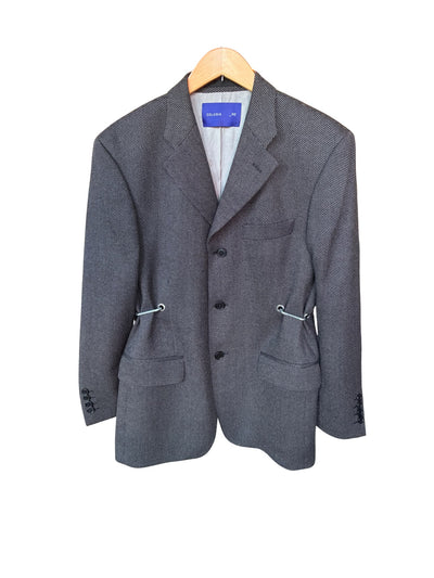 Hardware Front Blazer -  Grey Flecked