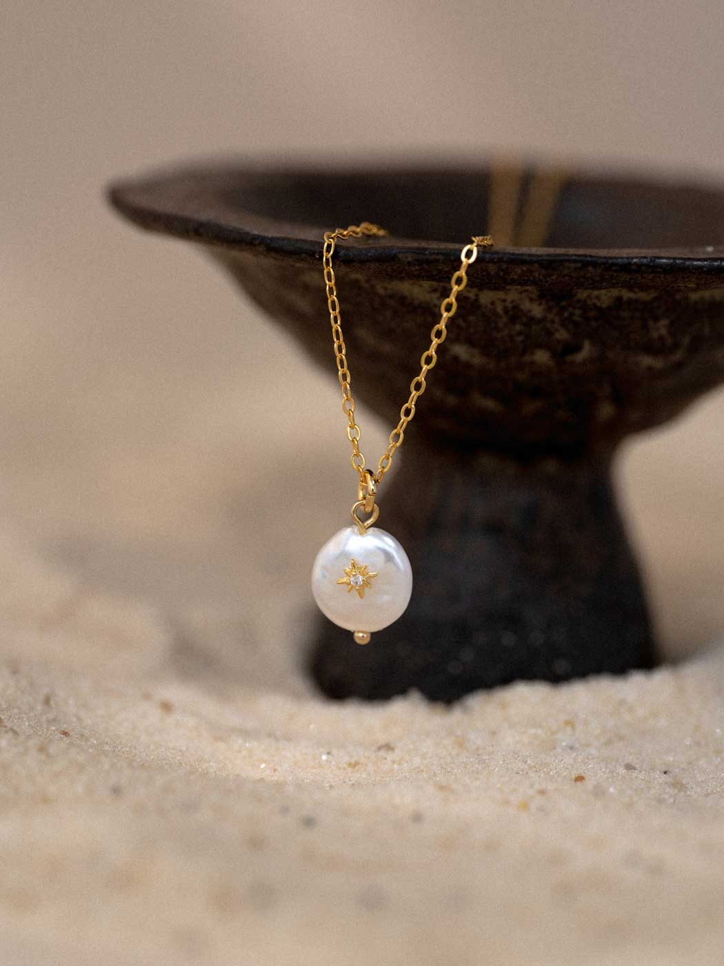 Pyla Pearl Necklace -  Gold Plating/Freshwater Pearl