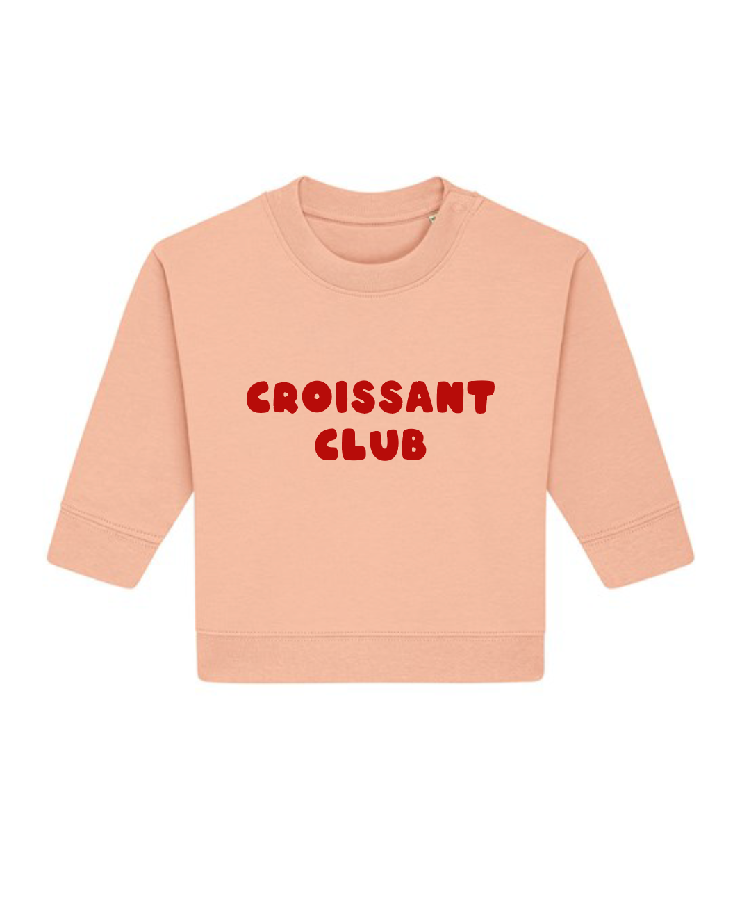 Croissant Club Organic Cotton Sweatshirt - Fraiche Peche Pink