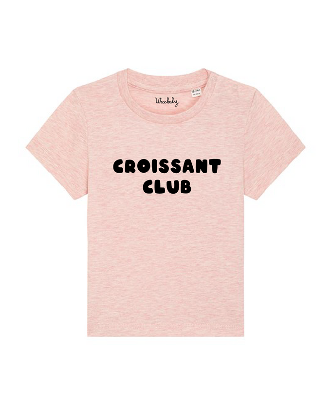 Croissant Club Organic Cotton T-Shirt - Heather Pink
