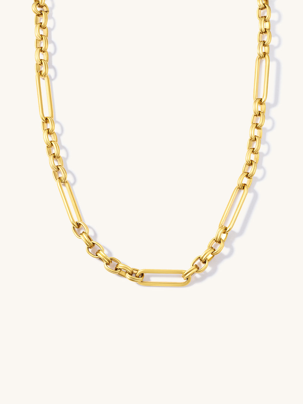 Quinn Chunky Figaro Necklace - Gold Plating