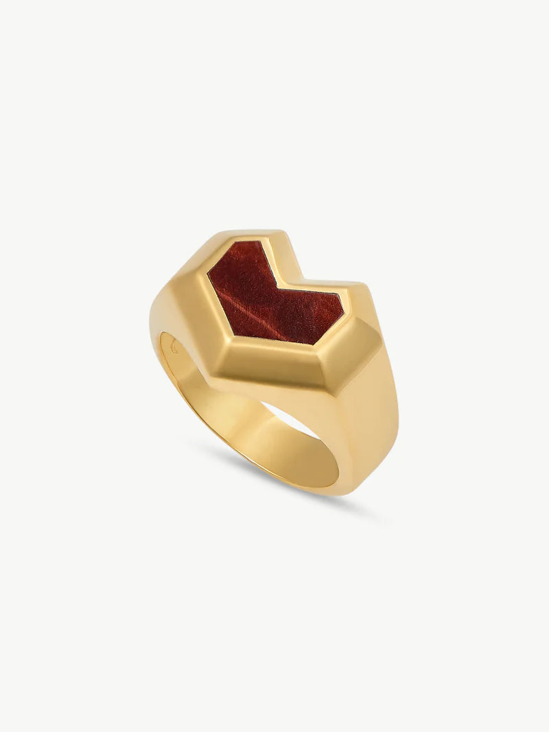 Daryl Ring - Gold/Red Tigers Eye