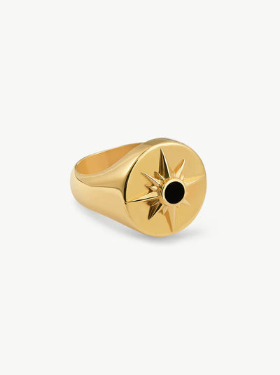 Astrid Ring - Gold/Onyx