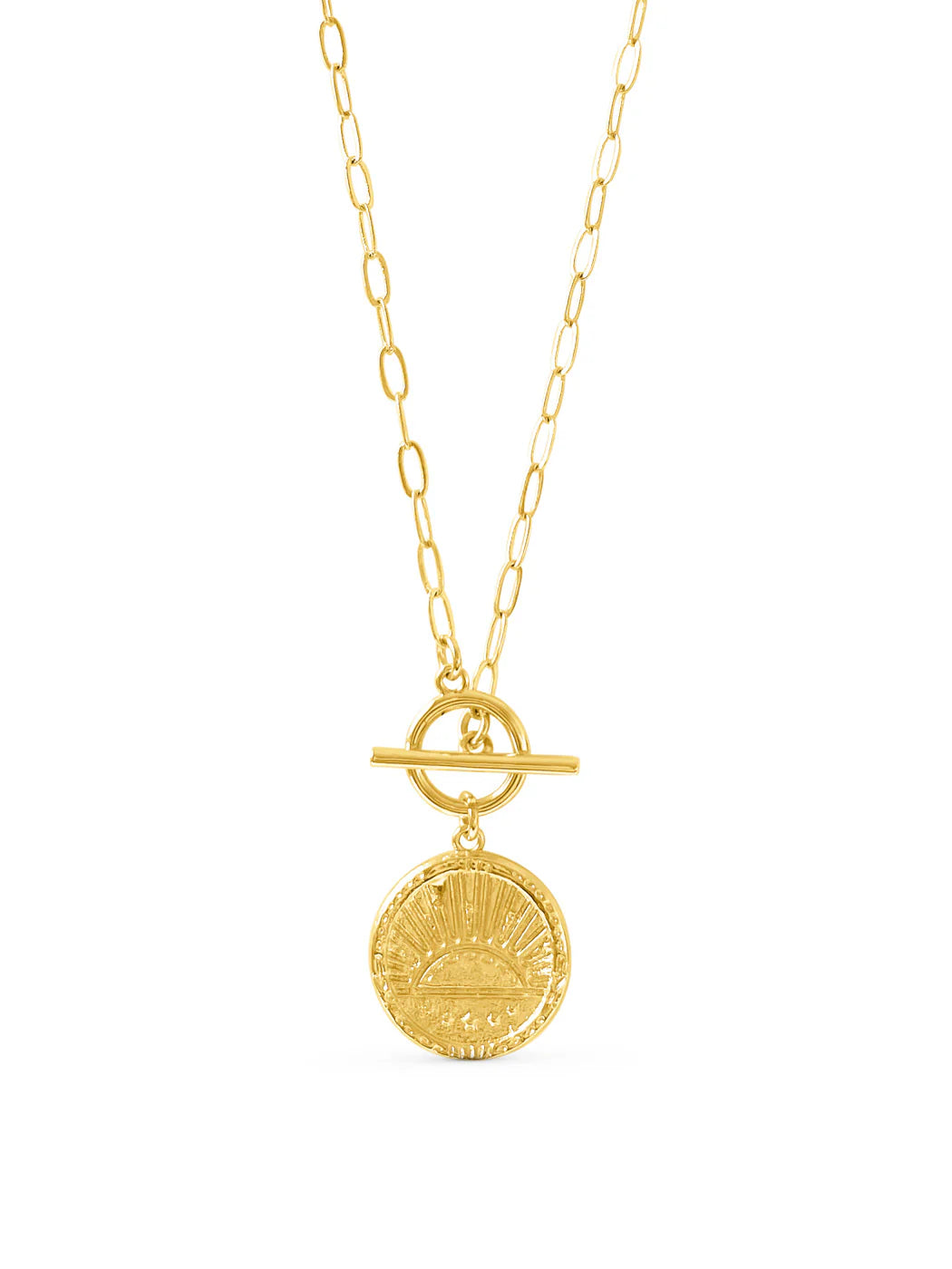 Rising Sun Necklace - Gold Plating