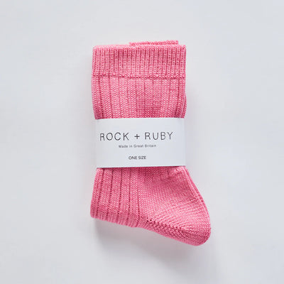 Betsy Wool Socks - Pink Flamingo