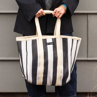 Large Shopper Bag - Ecru/Black