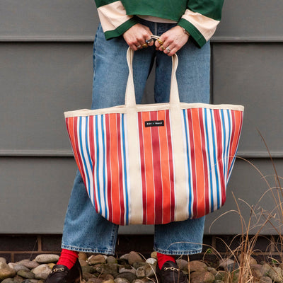 Large Shopper Bag - Orange/Red Mixed