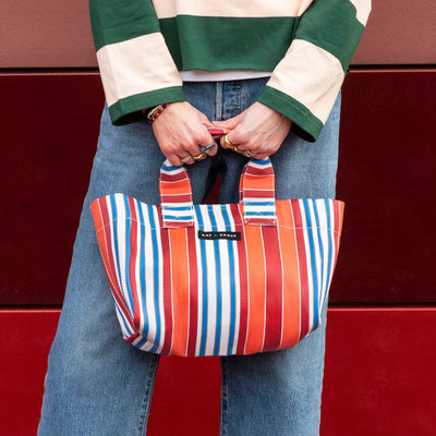 Micro Shopper Bag - Orange/Red Mixed