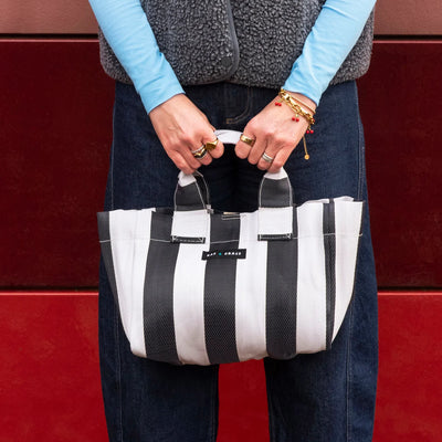 Micro Shopper Bag - Ecru/Black