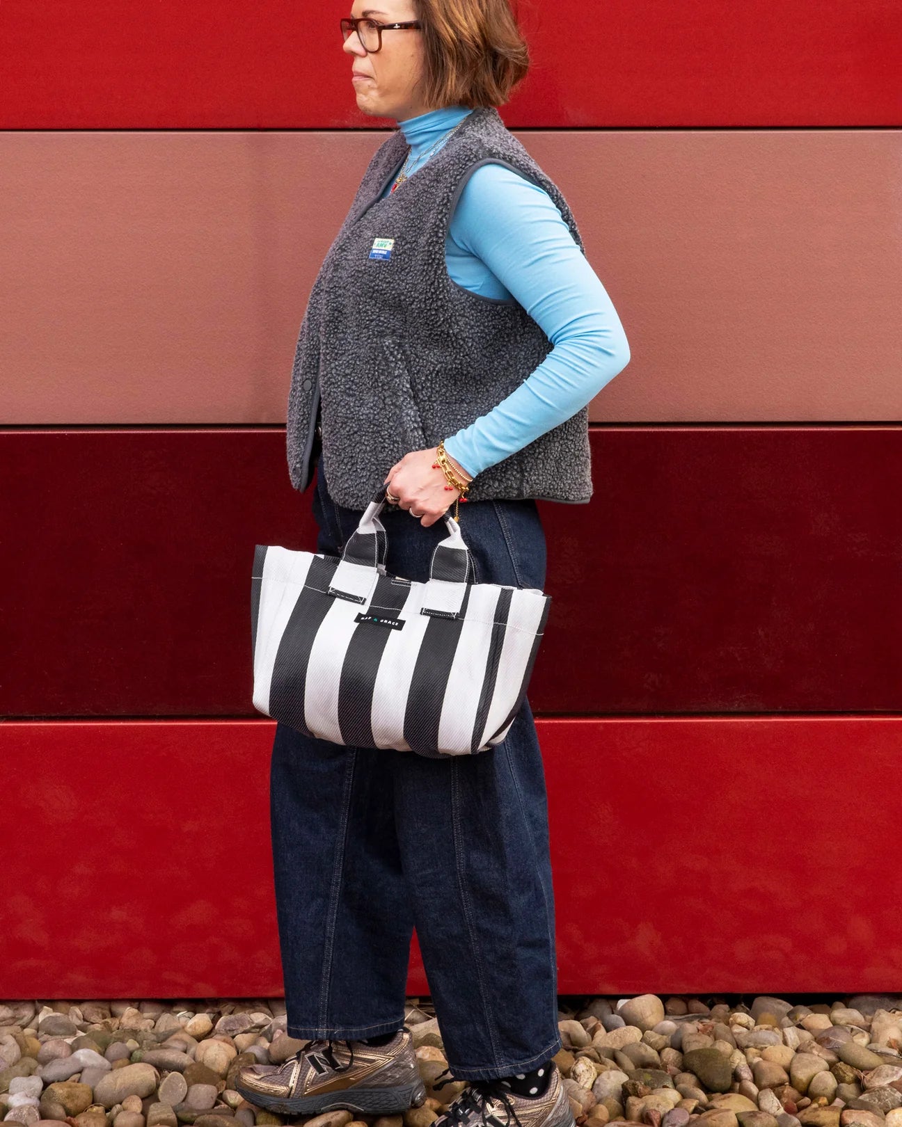 Micro Shopper Bag - Ecru/Black