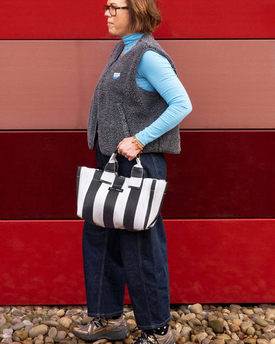 Micro Shopper Bag - Ecru/Black