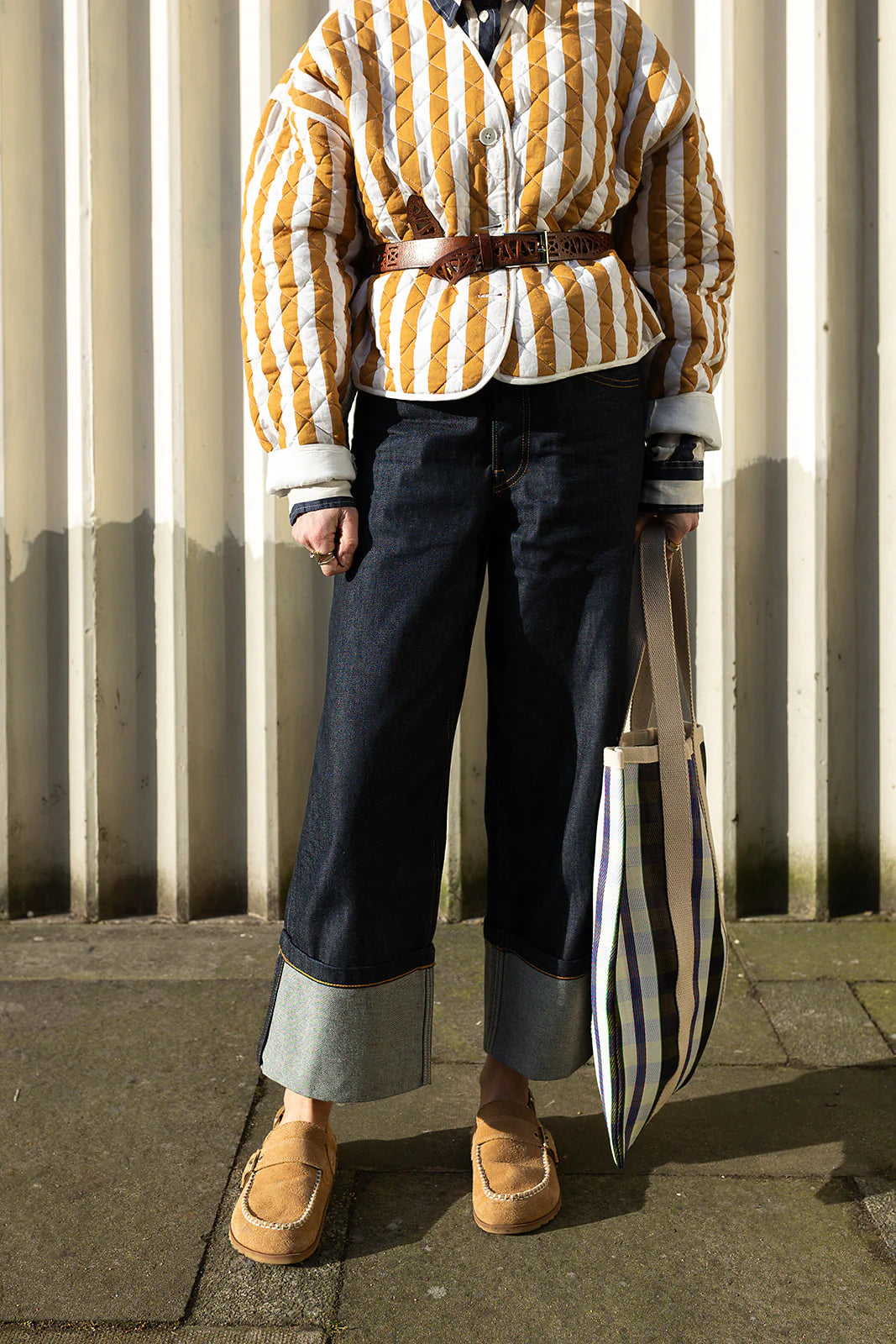 Tote Bag - Black, Cream & Navy