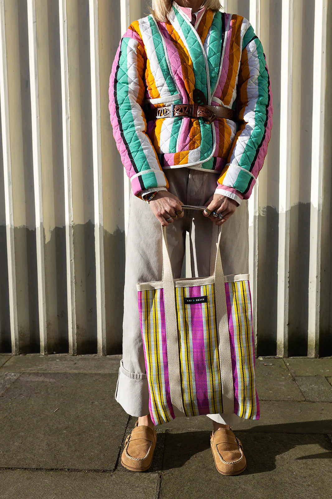 Tote Bag - Pink & Yellow