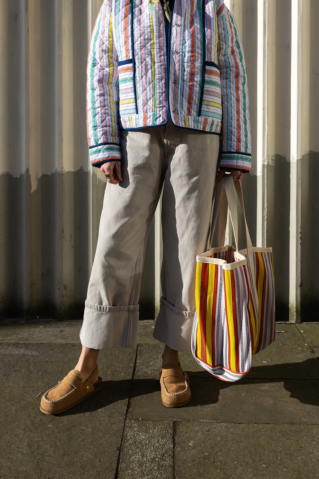 Large Shopper Bag - Red & Yellow