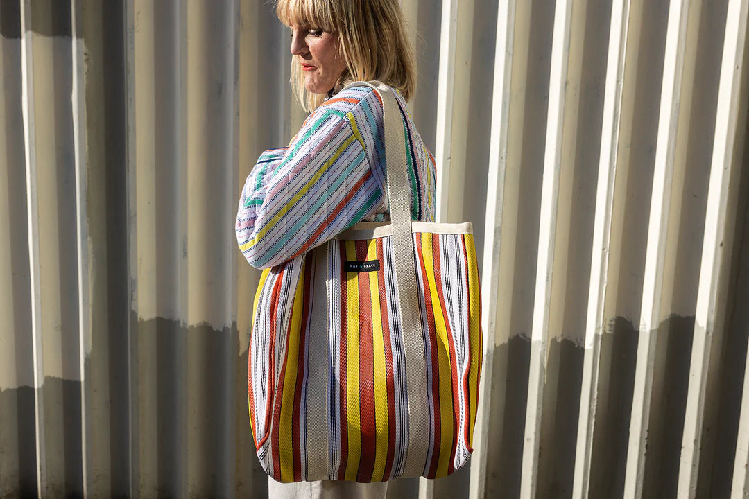 Large Shopper Bag - Red & Yellow