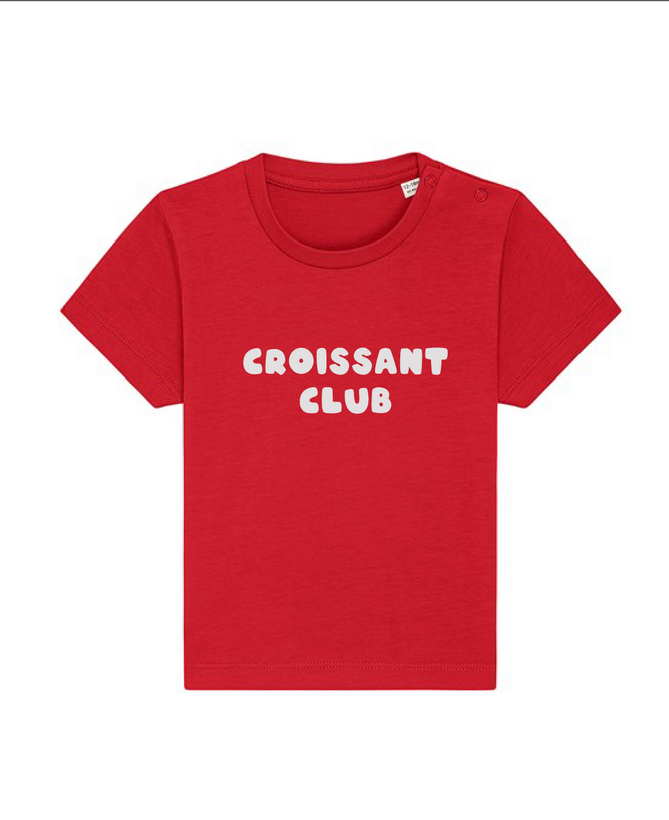 Croissant Club Organic Cotton T-Shirt - Red
