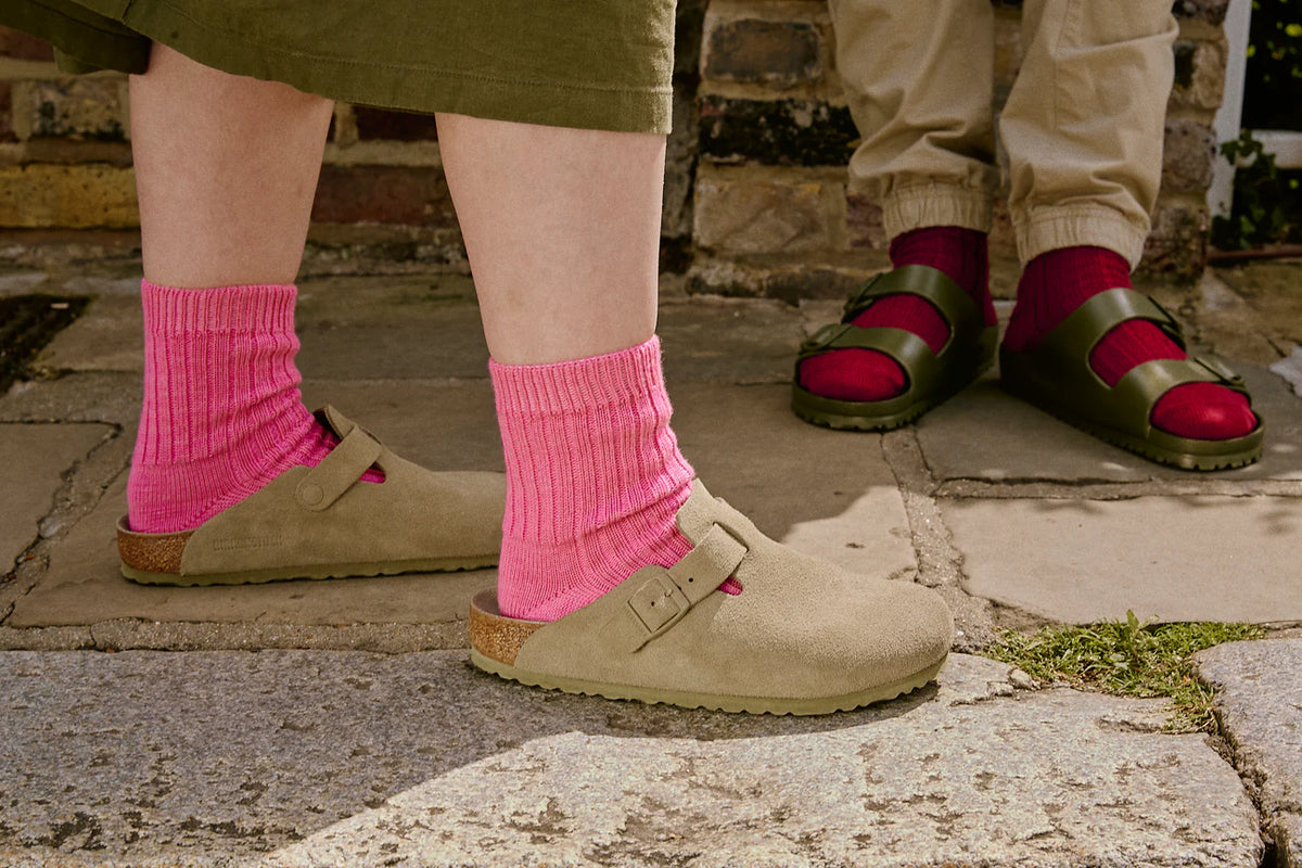 Betsy Wool Socks - Pink Flamingo